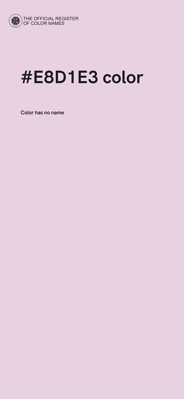 #E8D1E3 color image