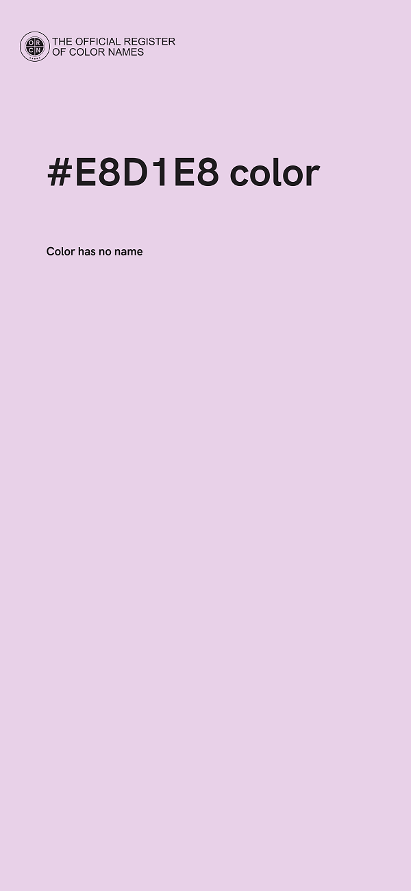 #E8D1E8 color image