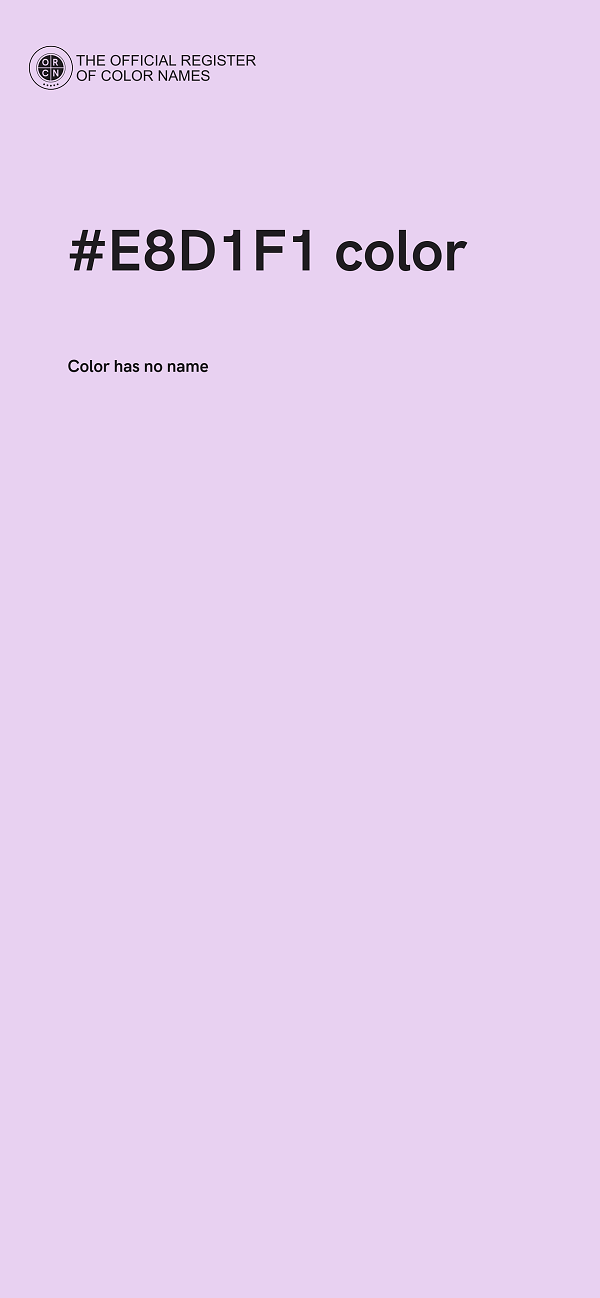 #E8D1F1 color image