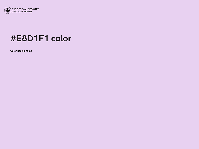 #E8D1F1 color image
