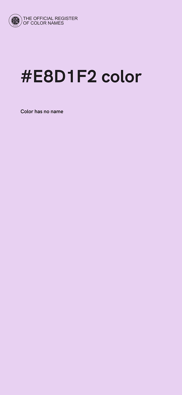#E8D1F2 color image