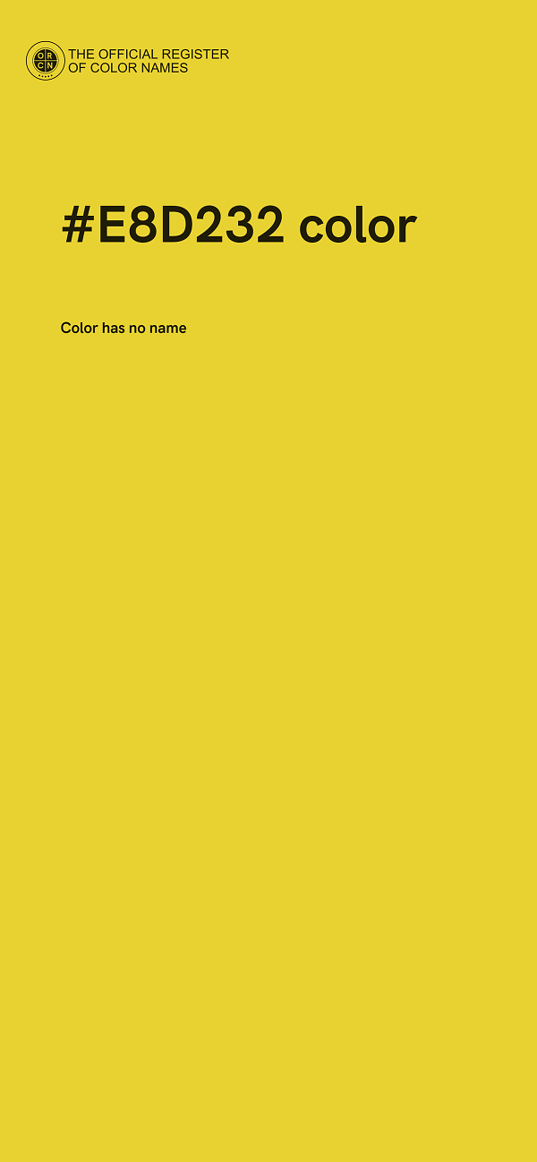 #E8D232 color image