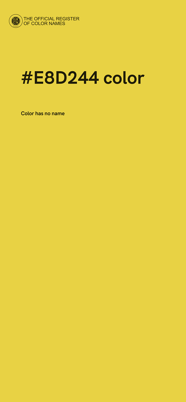 #E8D244 color image