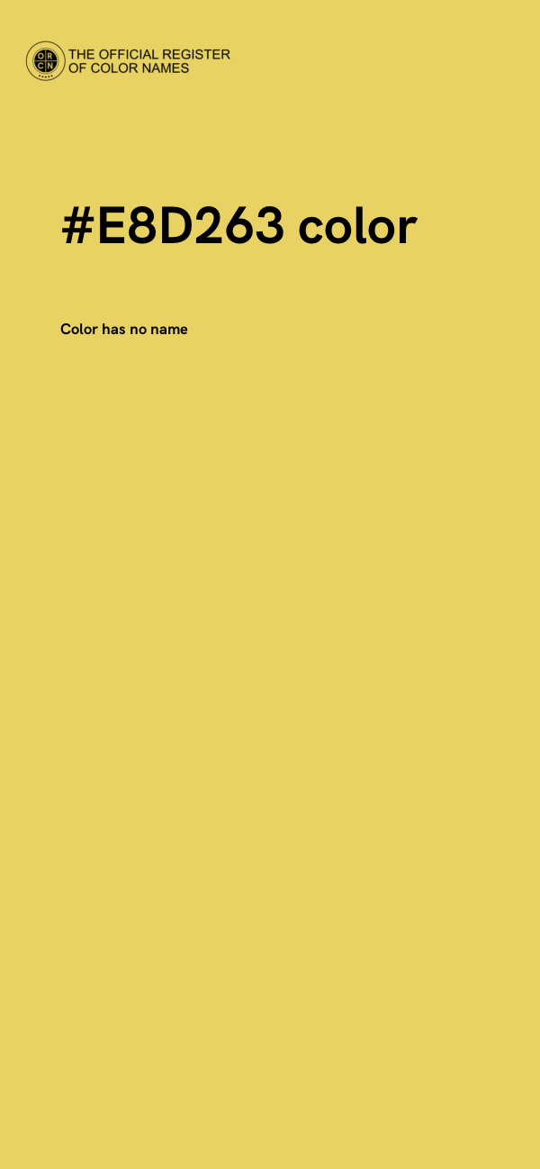 #E8D263 color image