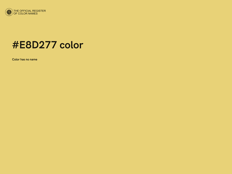 #E8D277 color image