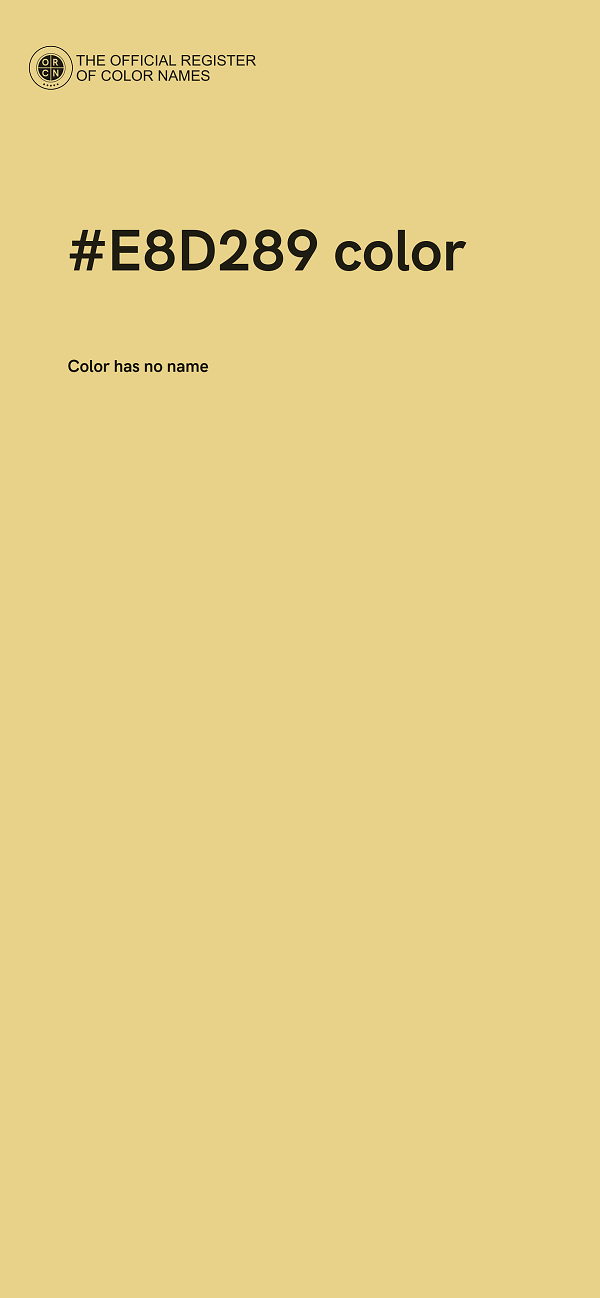 #E8D289 color image