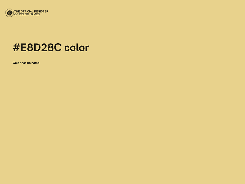 #E8D28C color image