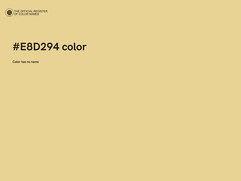 #E8D294 color image