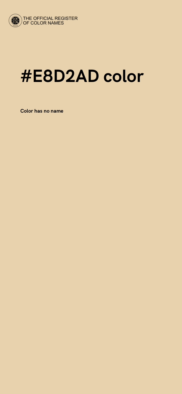 #E8D2AD color image