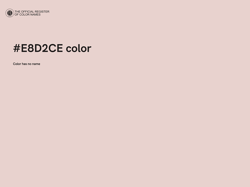 #E8D2CE color image