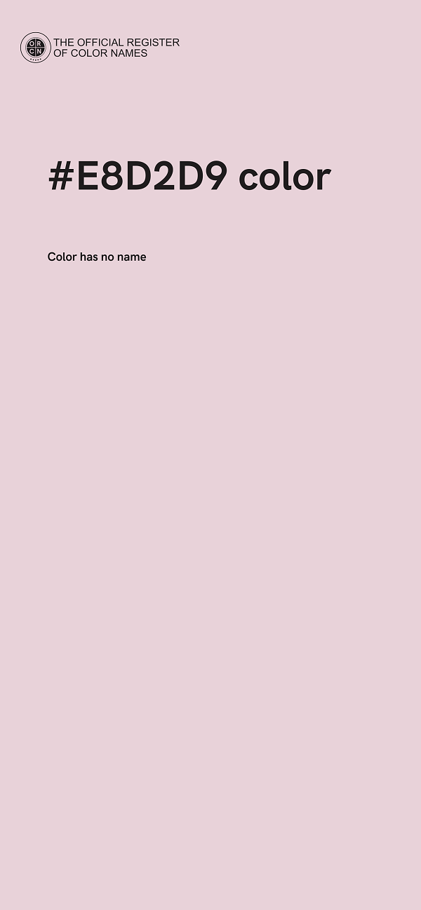 #E8D2D9 color image