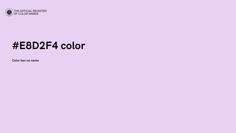 #E8D2F4 color image