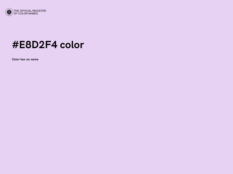 #E8D2F4 color image