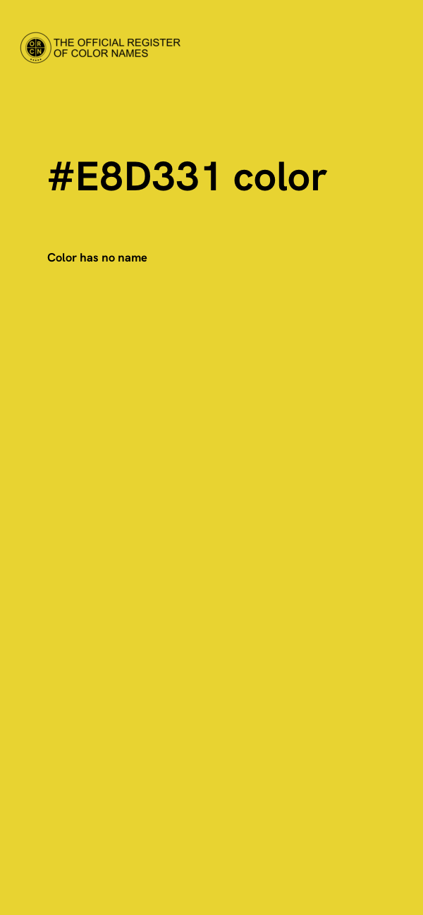 #E8D331 color image