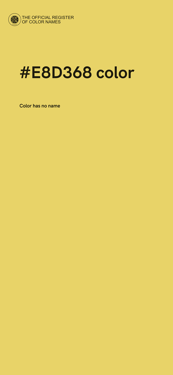#E8D368 color image