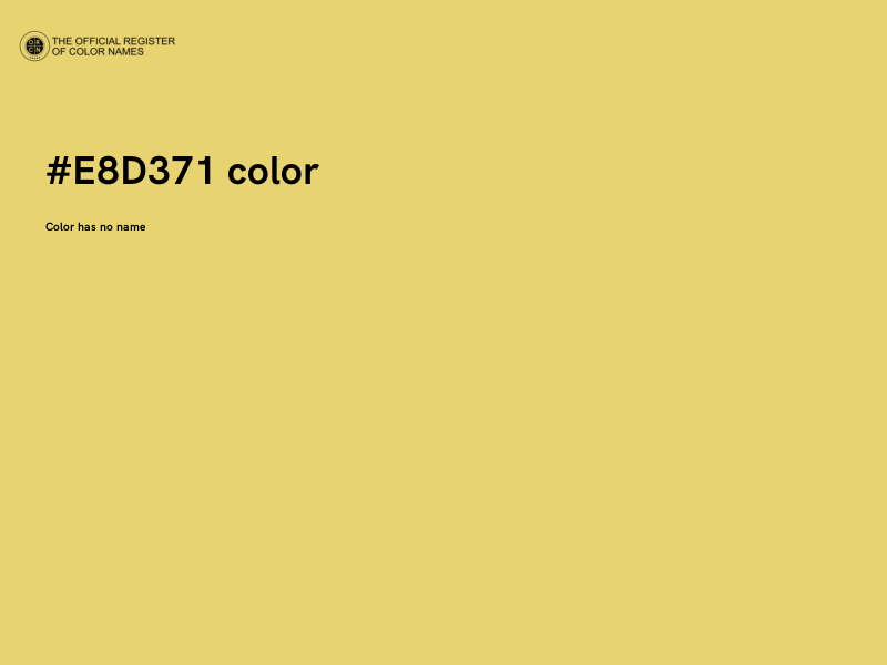 #E8D371 color image