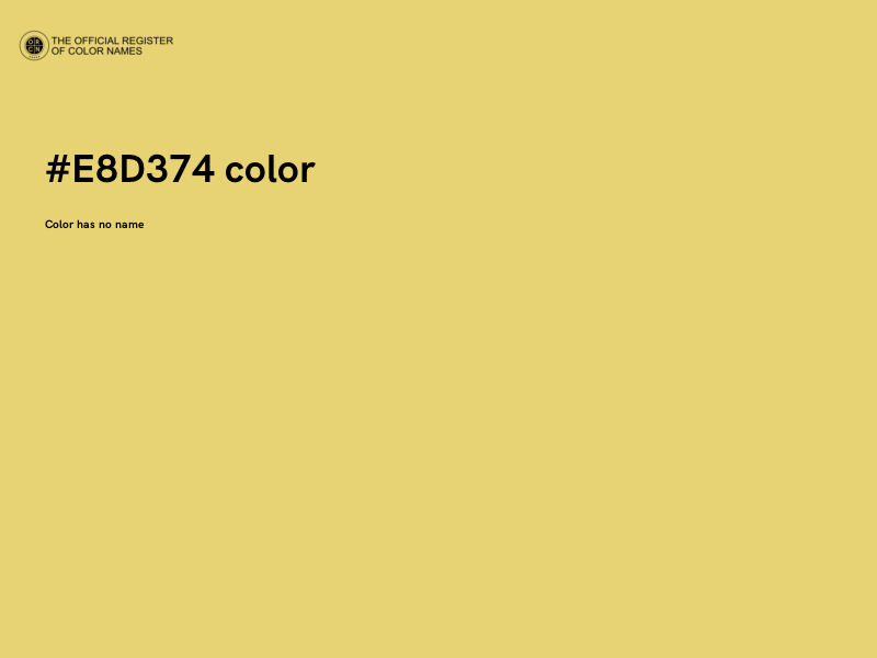#E8D374 color image