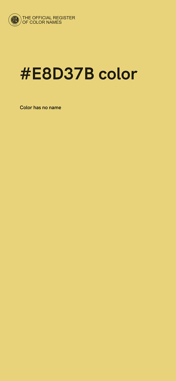 #E8D37B color image