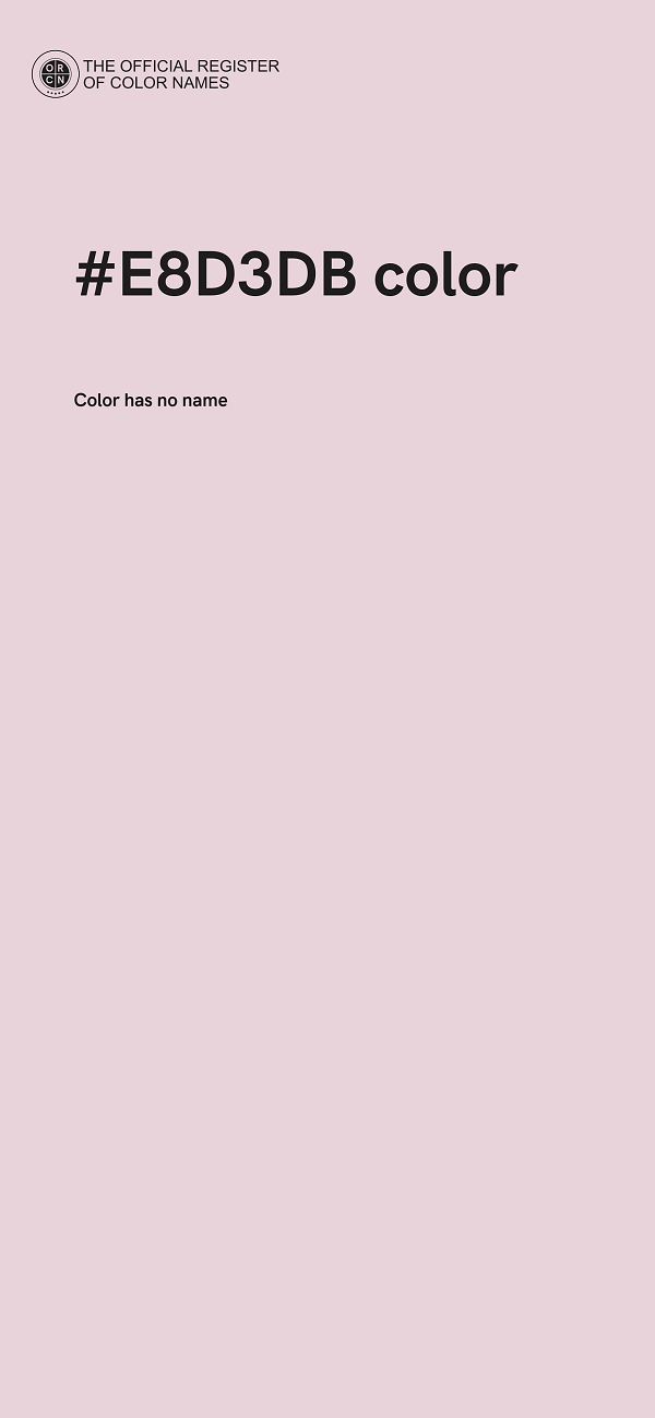 #E8D3DB color image