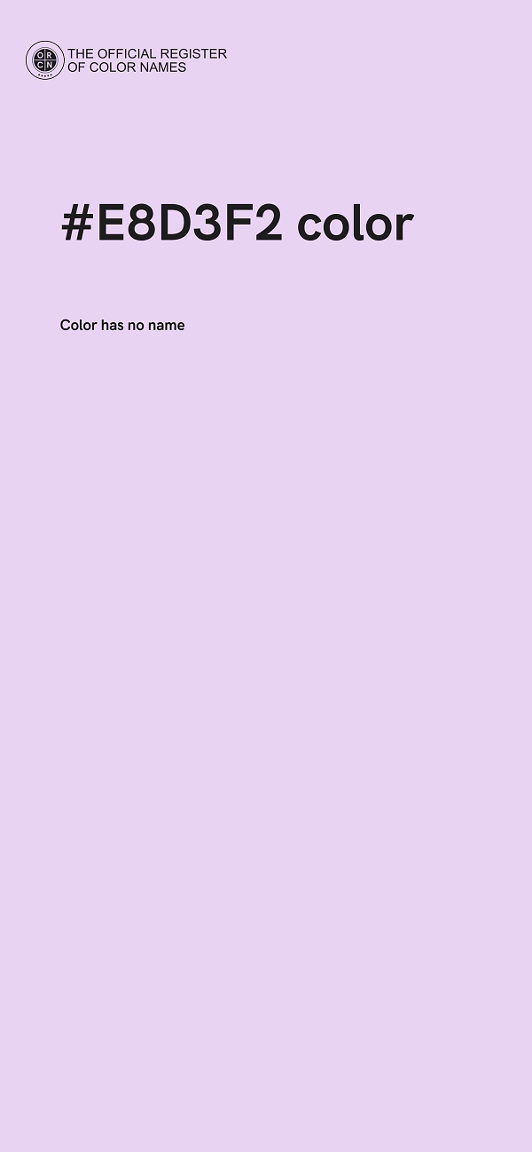 #E8D3F2 color image