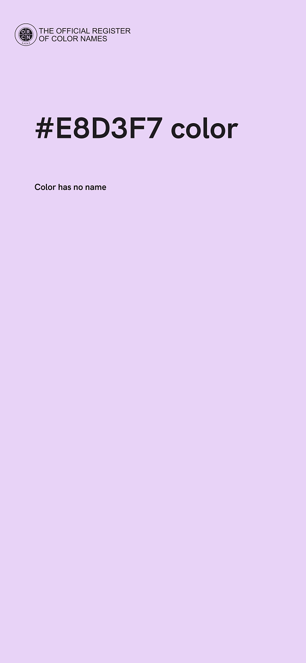 #E8D3F7 color image