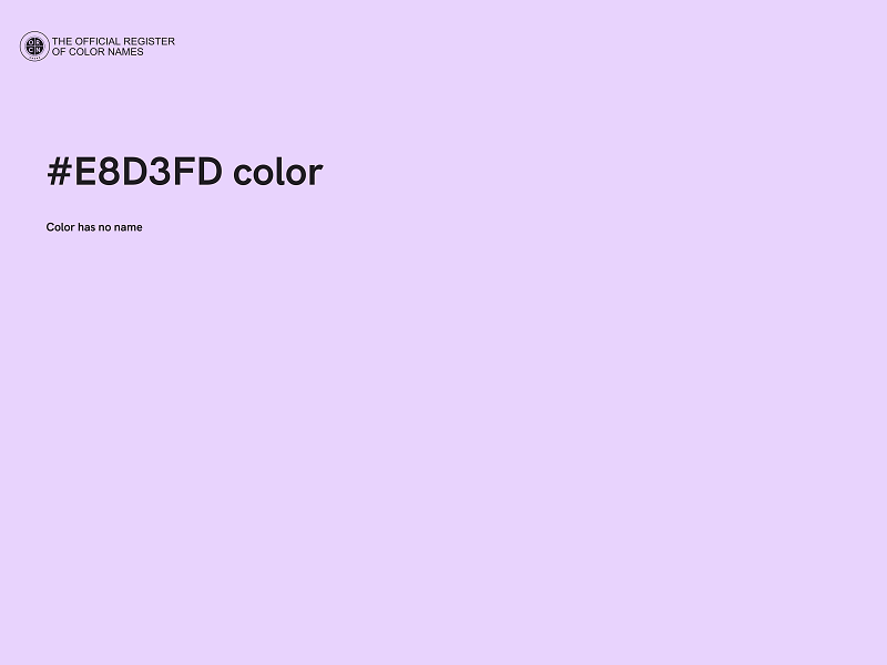 #E8D3FD color image