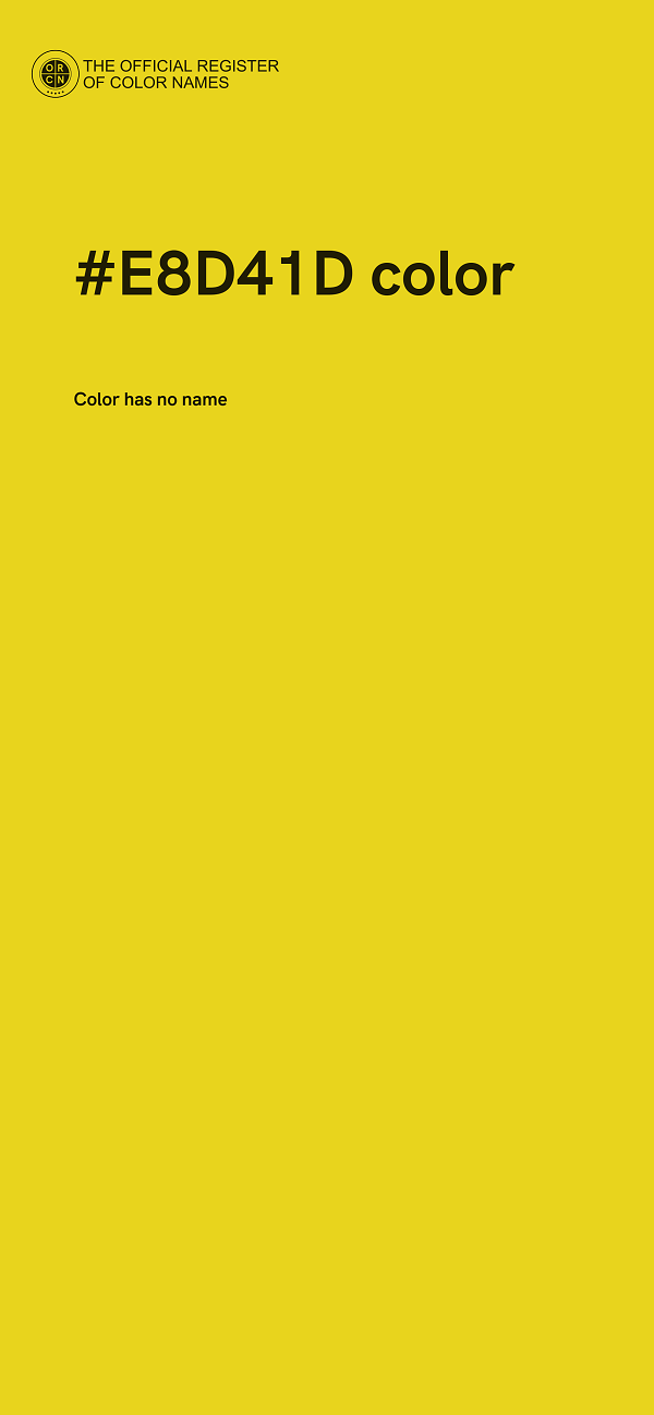 #E8D41D color image