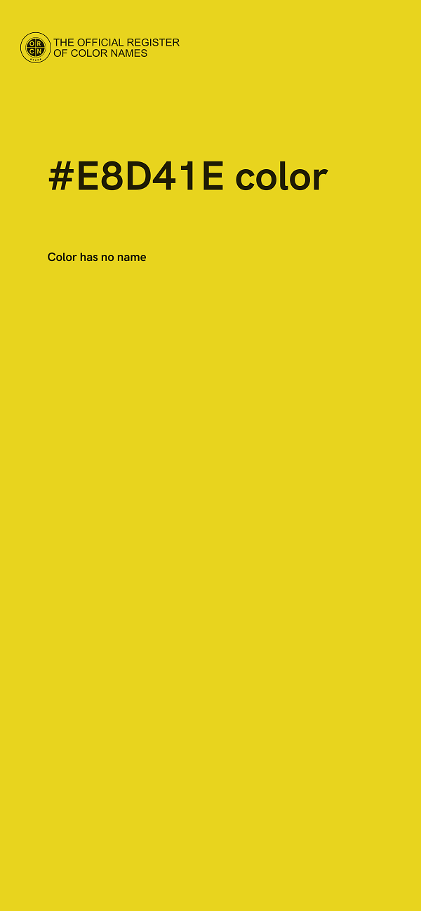 #E8D41E color image