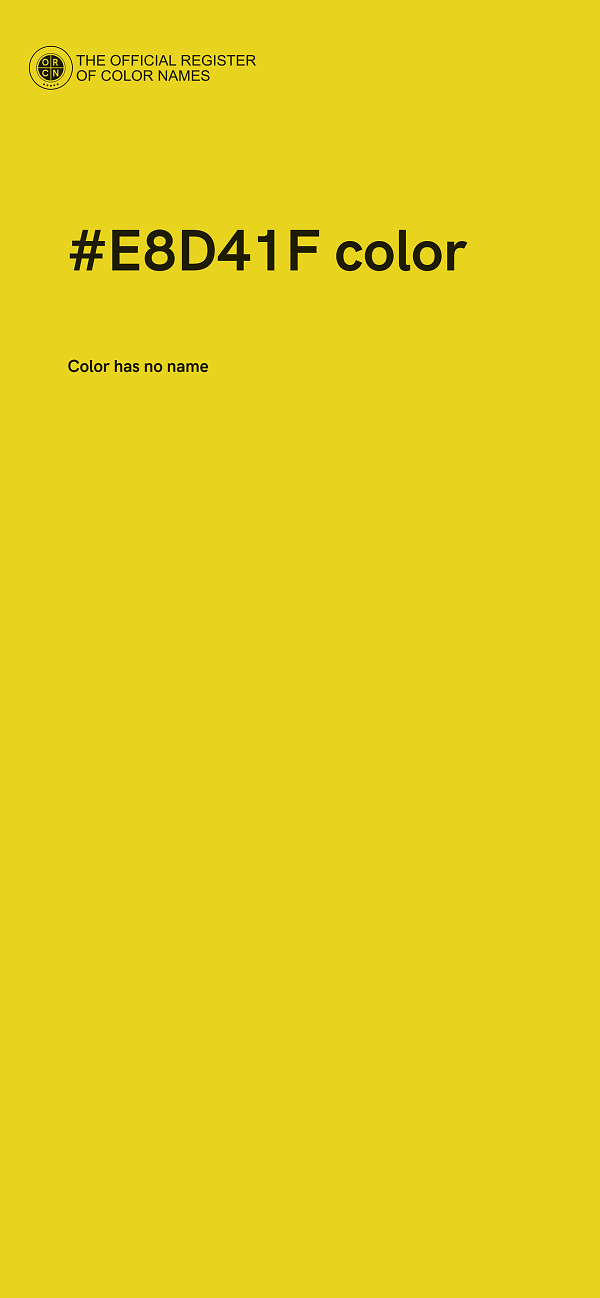 #E8D41F color image