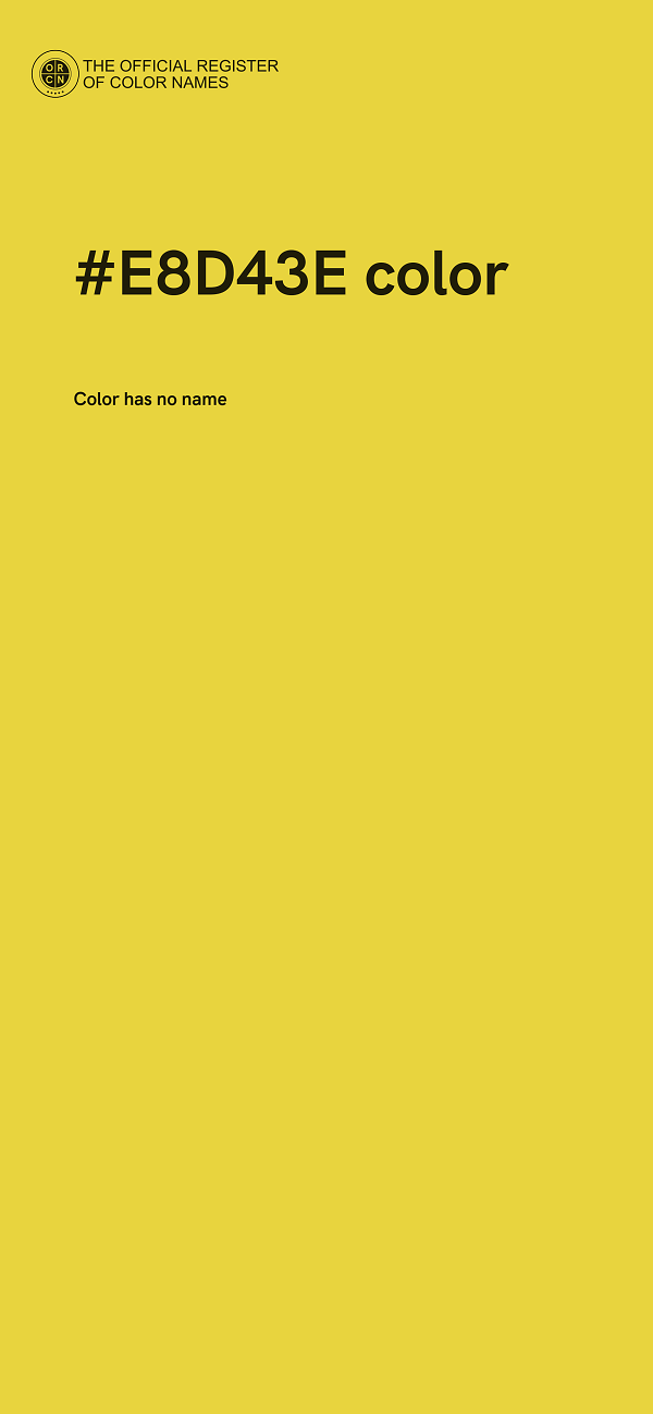 #E8D43E color image