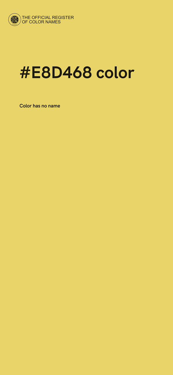 #E8D468 color image