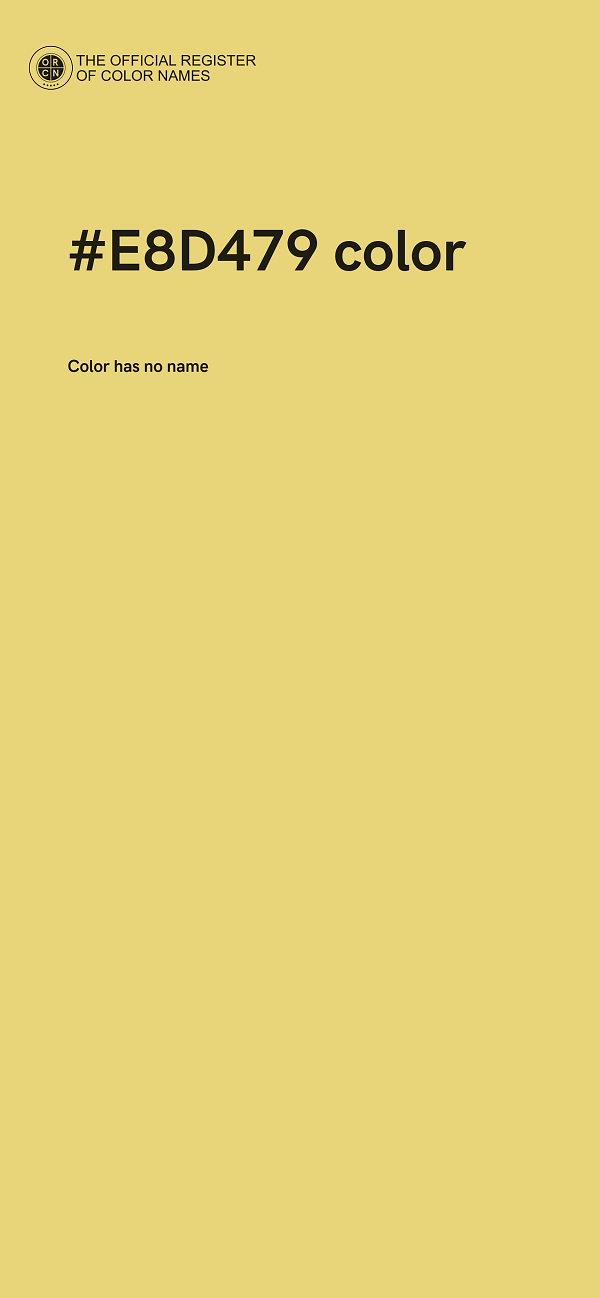 #E8D479 color image