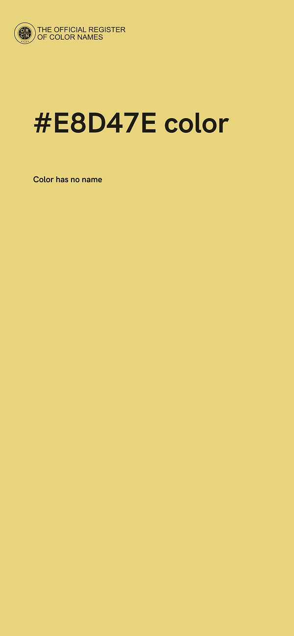 #E8D47E color image
