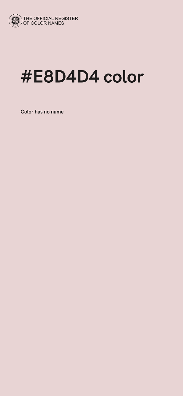 #E8D4D4 color image
