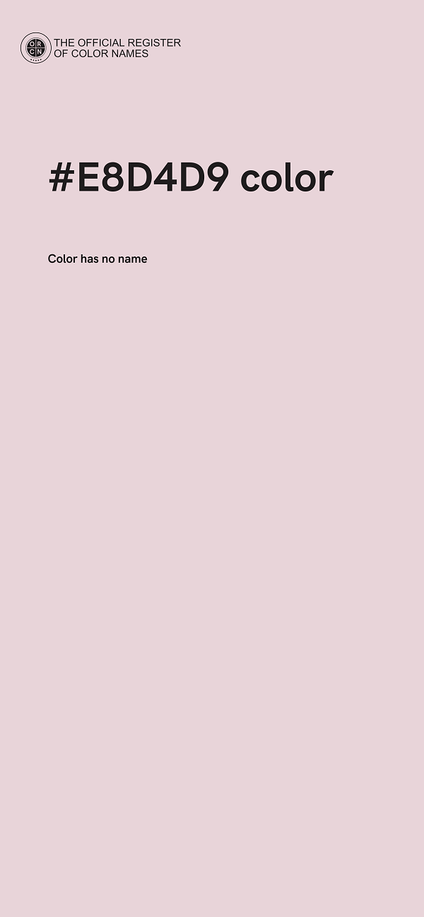 #E8D4D9 color image