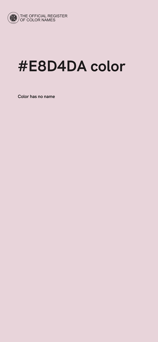 #E8D4DA color image