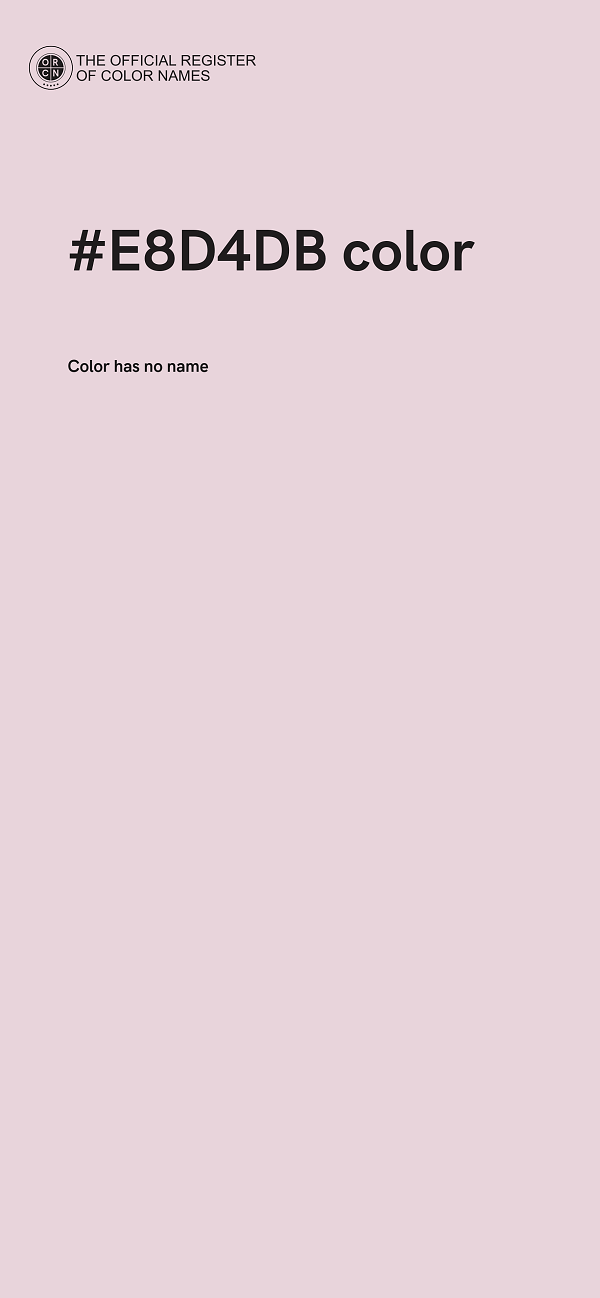 #E8D4DB color image