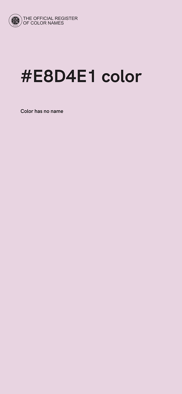 #E8D4E1 color image