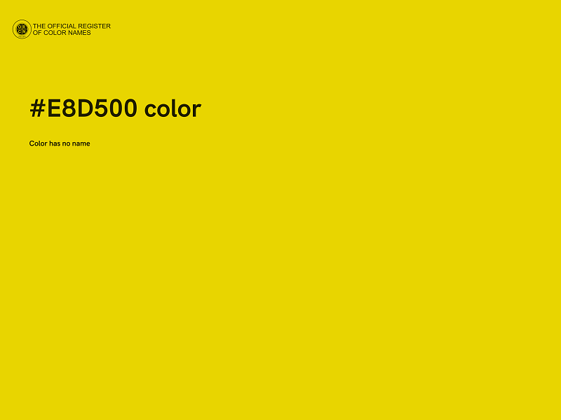 #E8D500 color image