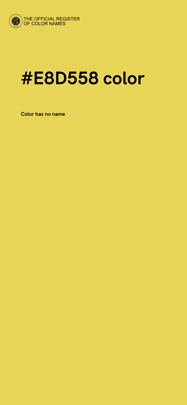 #E8D558 color image