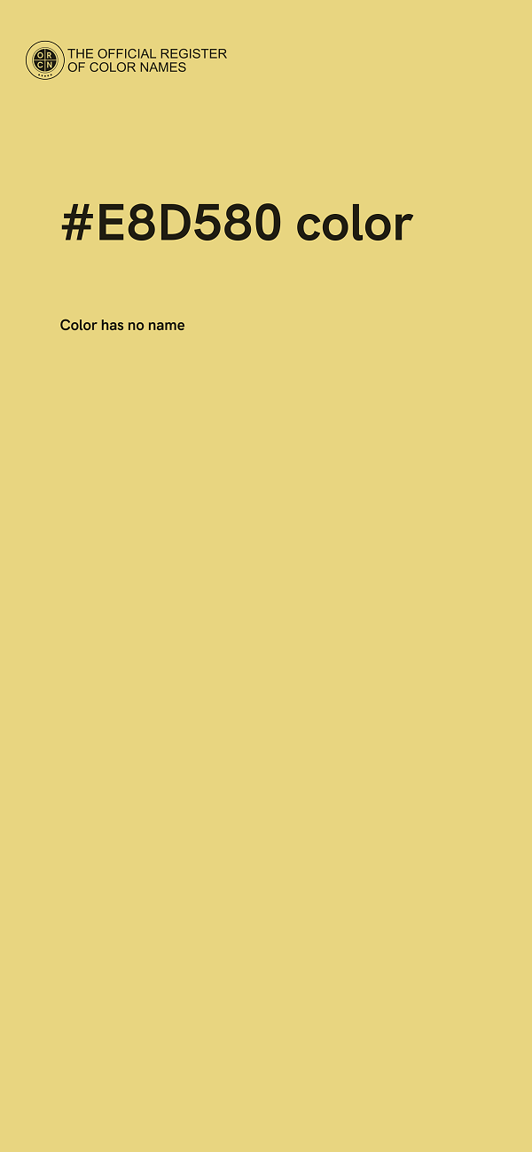 #E8D580 color image