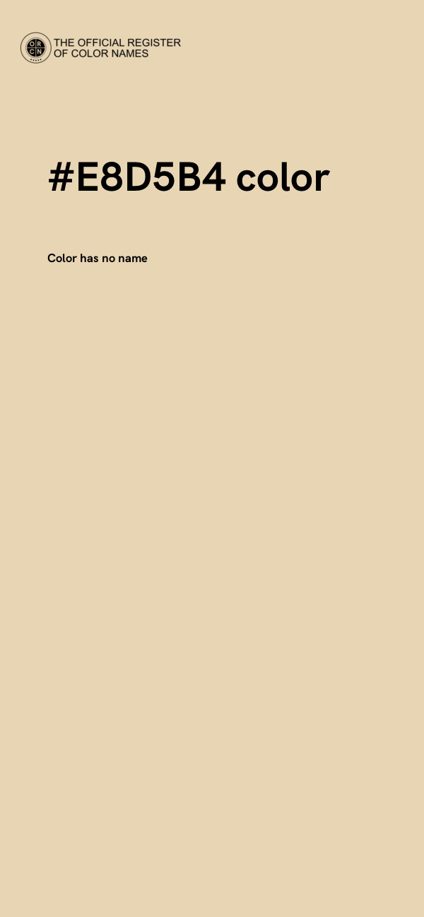 #E8D5B4 color image