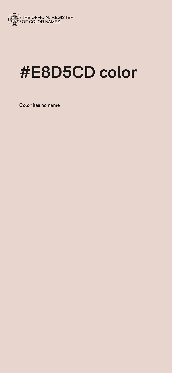 #E8D5CD color image