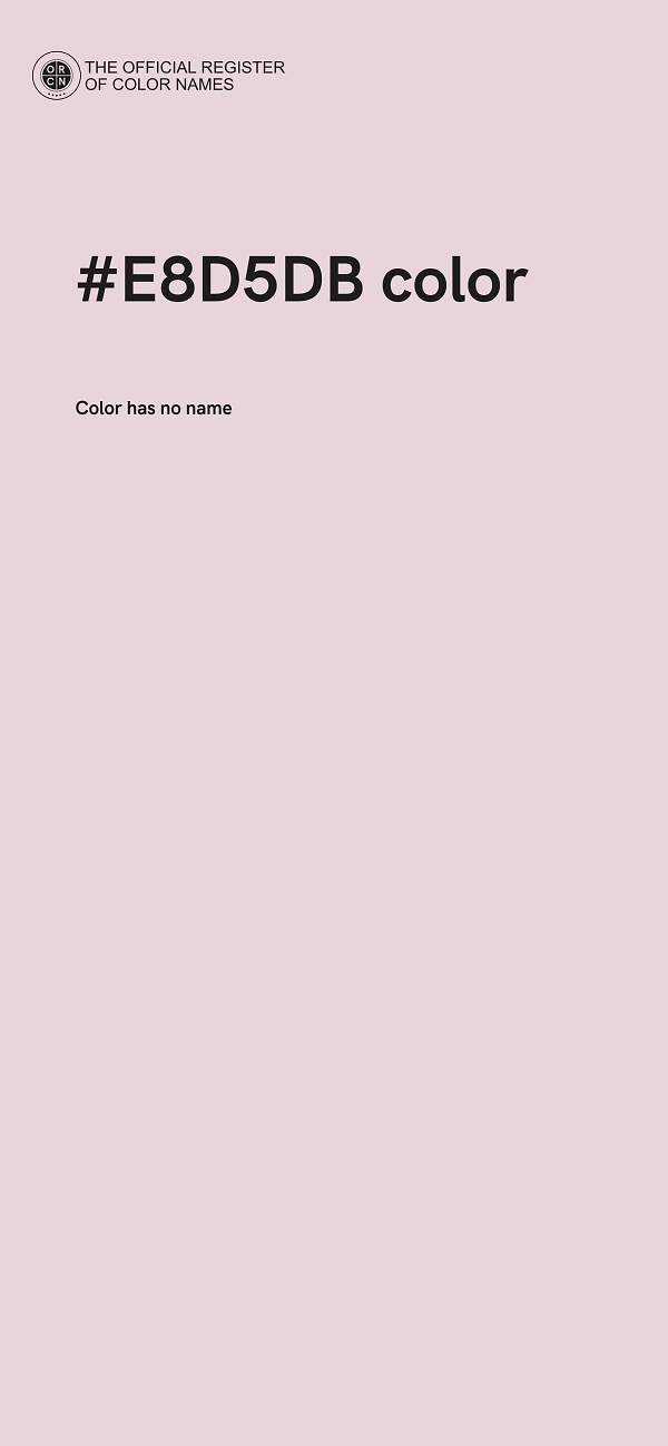 #E8D5DB color image