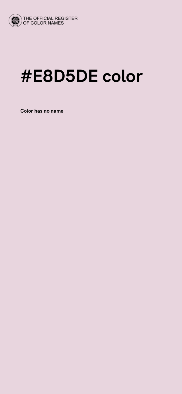 #E8D5DE color image