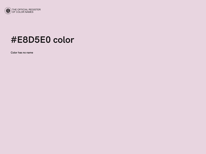 #E8D5E0 color image