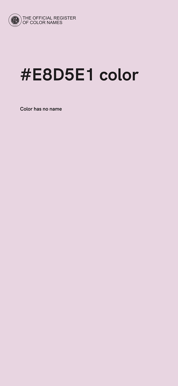 #E8D5E1 color image