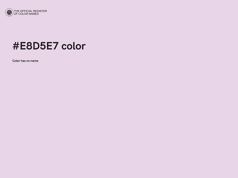 #E8D5E7 color image