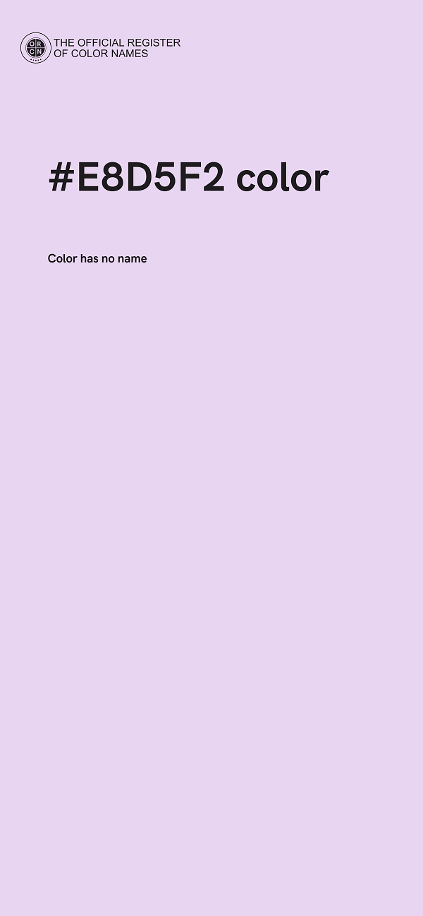 #E8D5F2 color image
