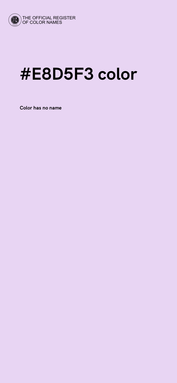 #E8D5F3 color image